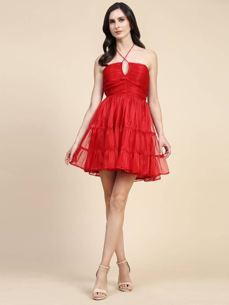 Elegant Organza Western Dress for Women