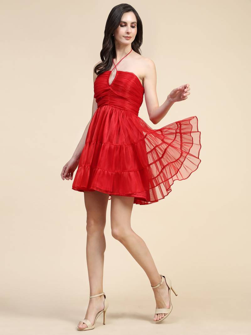 Elegant Organza Western Dress for Women