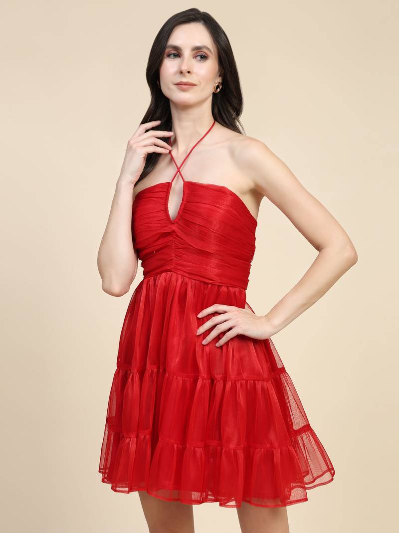 Elegant Organza Western Dress for Women