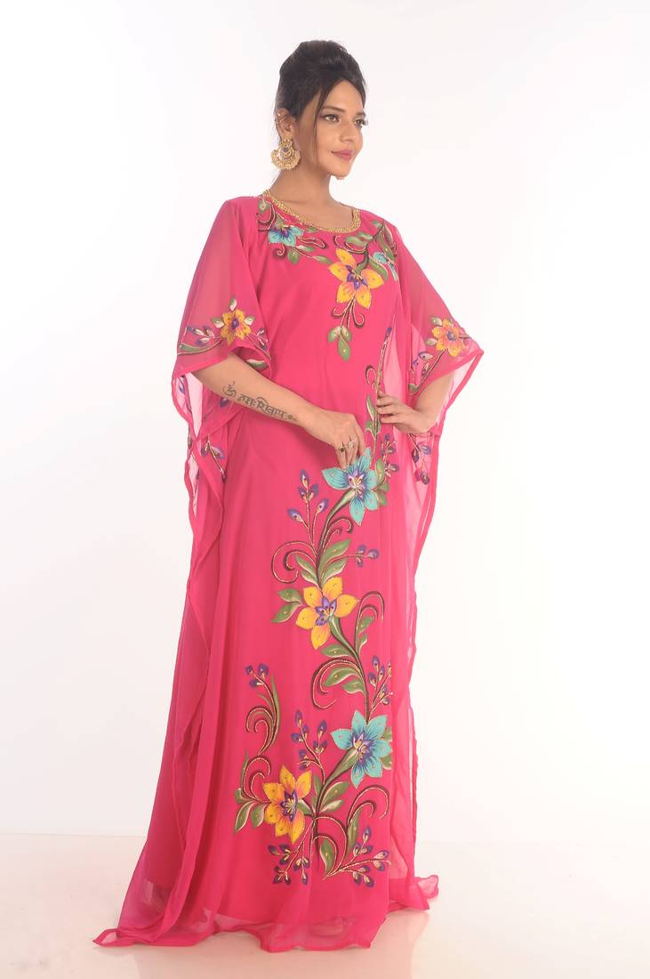 Royal Moroccan Ethnic Maxi Abaya Islamic Kaftan Beach Fancy Modern Floor Length Long Sleeve For Women Dress