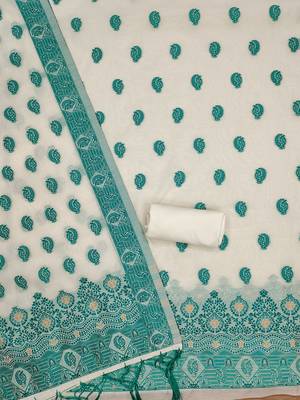  handloom banarasi resham cotton weaved dress material 4