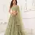 Glamorous Pista Green Net With Sequins And Thread Embroidery Real Mirror Work Lehenga Choli For Wedding