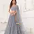 Glamorous Light Grey Net With Sequins And Thread Embroidery Real Mirror Work Lehenga Choli For Wedding