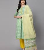 Women's Floral Printed Rayon Kurta Pant Dupatta set