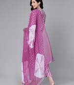 Women's Printed & Embroidered Rayon Kurta Pant Dupatta Set