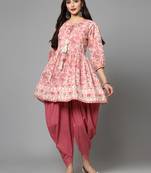 Floral Printed Cotton Punjabi Salwar Suit
