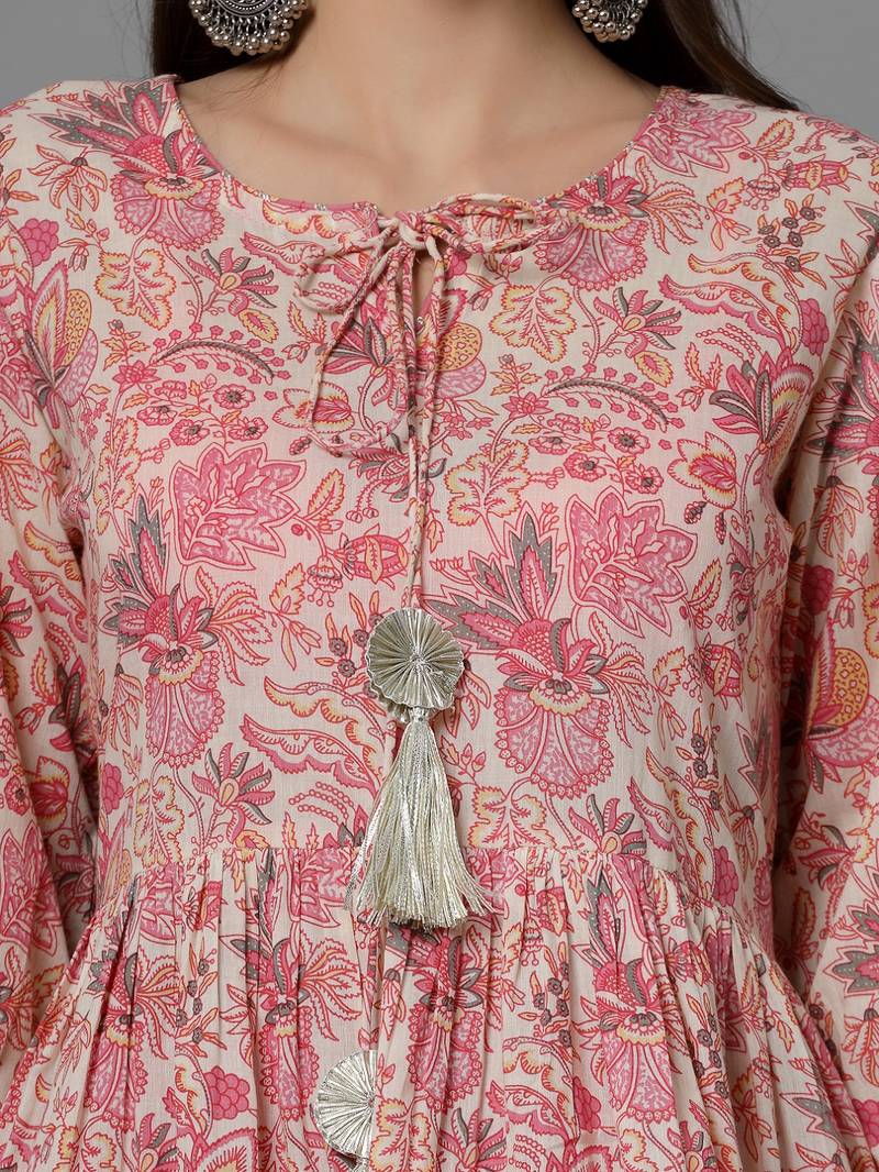 Floral Printed Cotton Punjabi Salwar Suit