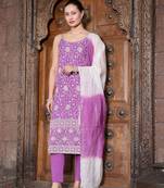 Women's Floral Printed Rayon Straight Kurta Pant Dupatta Set