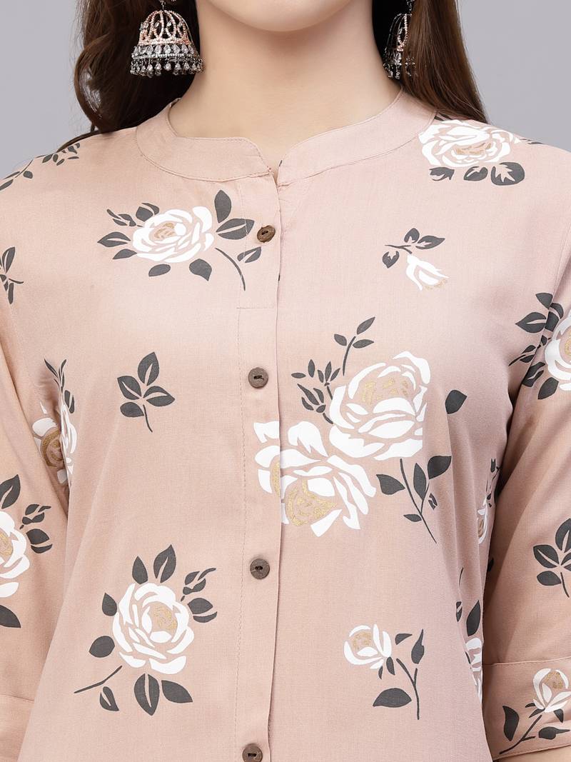 Women's Floral Printed A-Line Kurta