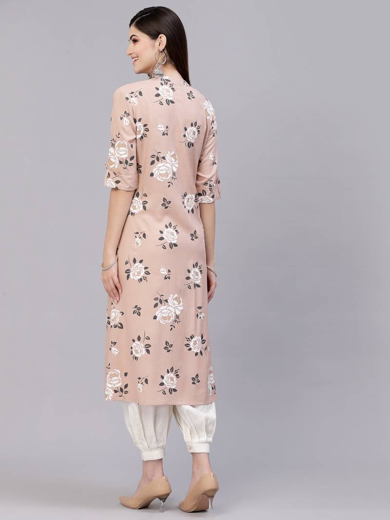Women's Floral Printed A-Line Kurta