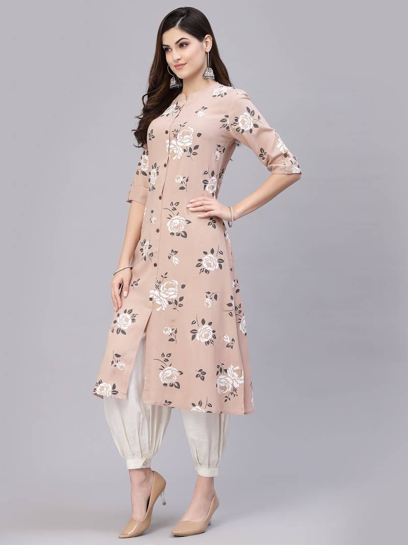 Women's Floral Printed A-Line Kurta