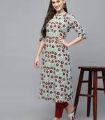 Women's Printed Cotton A-Line Kurta