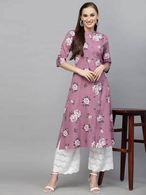 Women's Floral Printed A-Line Kurta 1