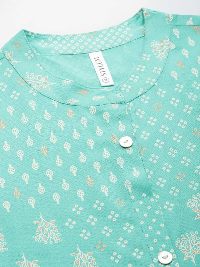 Women's Printed Rayon A-Line Kurta