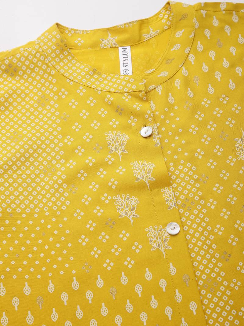 Women's Printed Rayon A-Line Kurta