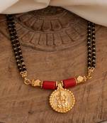Black Gold Laxmi Motif Mangalsutra