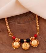 Laxmi Motif Black Gold Mangalsutra