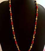 Gold and Red Traditional Necklace for Women