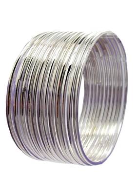 Elegant Thin Silver Bangles for Indo-Western and Indian Styles 1