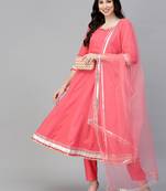 Stylum Women's Solid Rayon Kurta Pant Dupatta Set