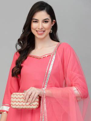 Stylum Women's Solid Rayon Kurta Pant Dupatta Set 4