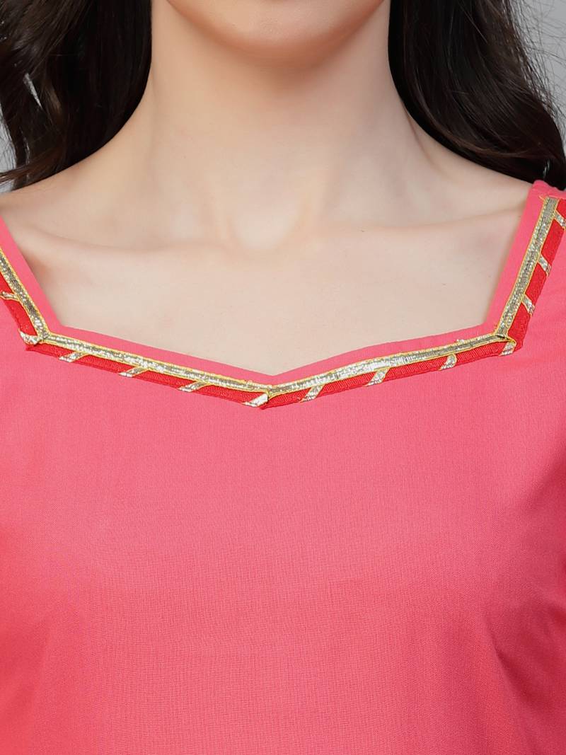 Stylum Women's Solid Rayon Kurta Pant Dupatta Set