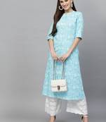 Women's Printed Rayon A-Line Kurta