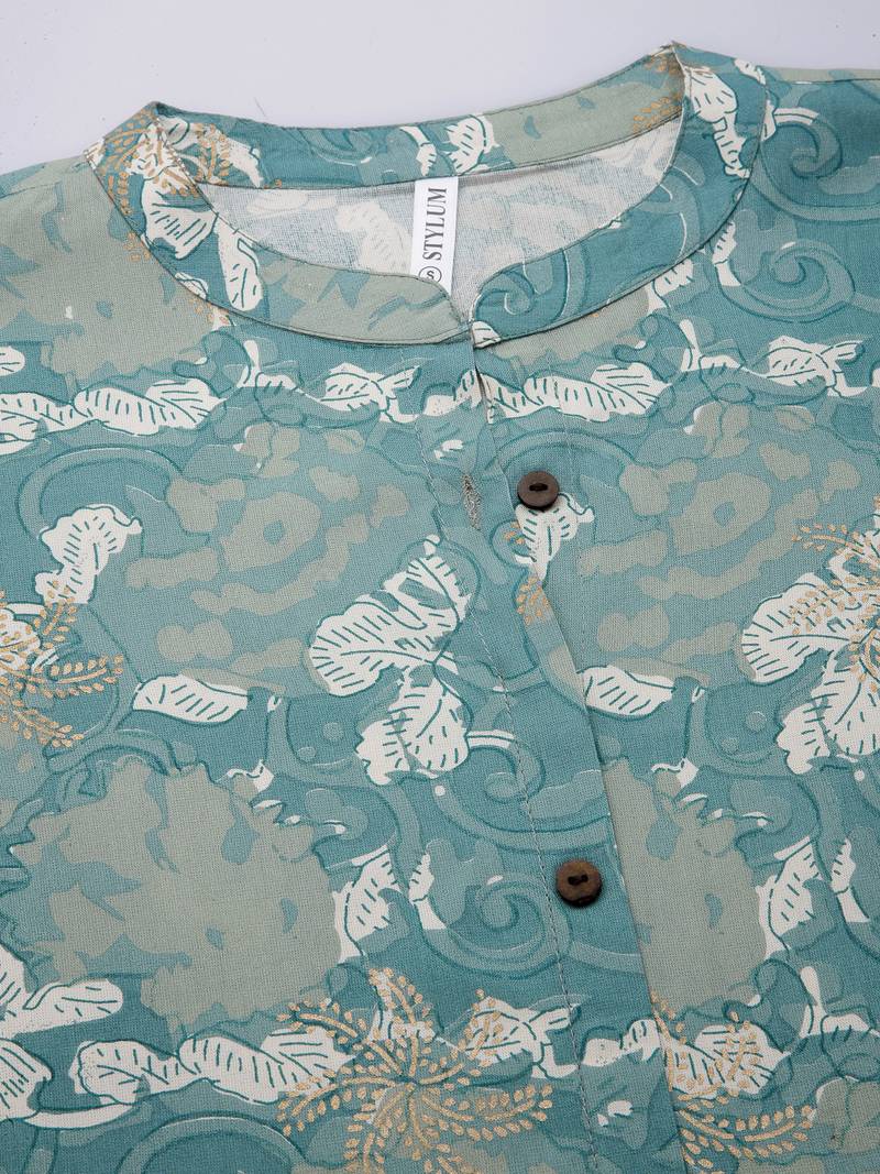 Women's Printed Rayon A-Line Kurta