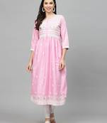 Stylum Women's Embroidered Rayon Flared kurta