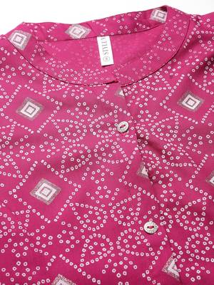 Women's Printed Rayon A-Line Kurta 5