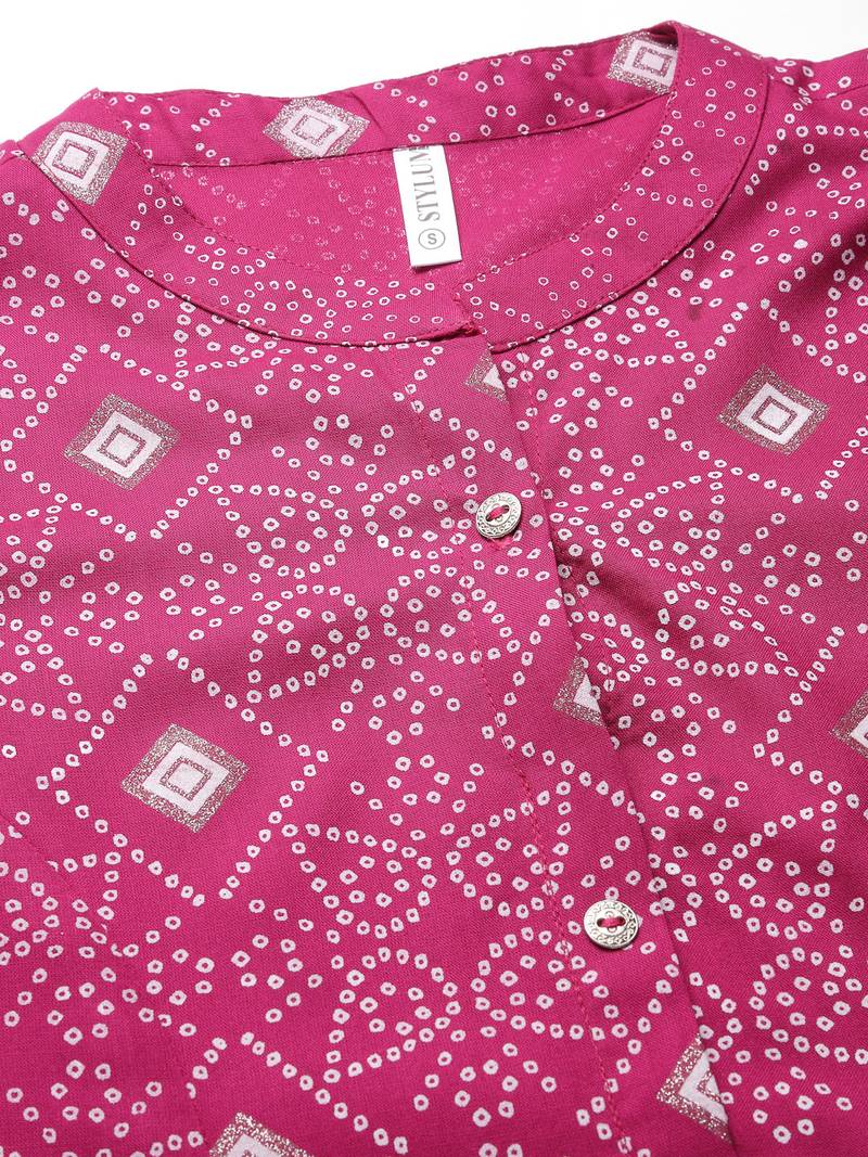 Women's Printed Rayon A-Line Kurta