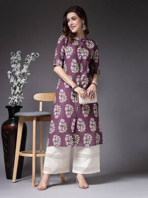 Women's Printed Rayon A-Line Kurta 1