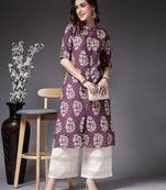Women's Printed Rayon A-Line Kurta