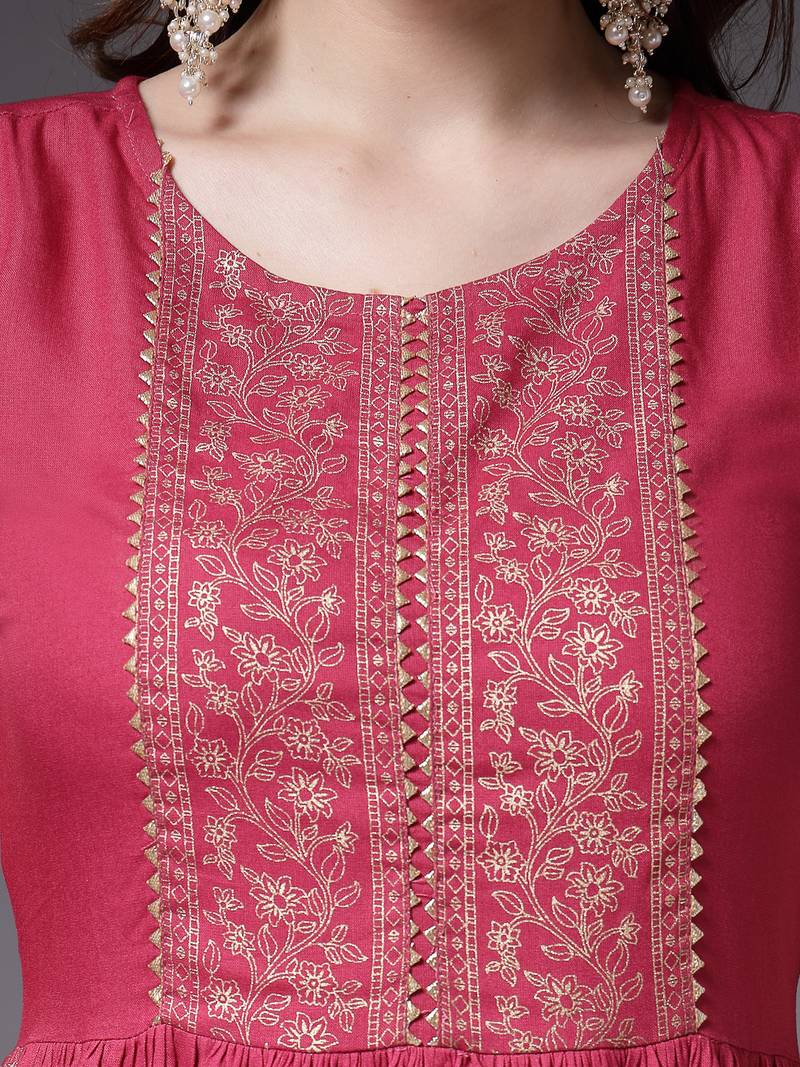 Women's Solid Rayon Naira Cut Kurta