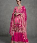 Buy online magneta colour georgette designer sharara dress
