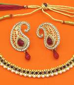 Pearl Golden Plated Necklace set.