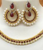 Pearl Golden Plated Necklace set