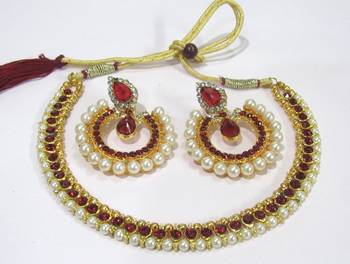 Pearl Golden Plated Necklace set 2