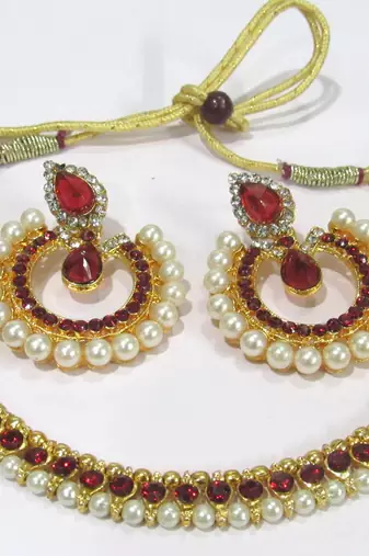 Pearl Golden Plated Necklace set
