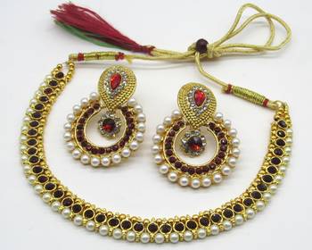 PEARL GOLDEN PLATED NECKLACE SET 1