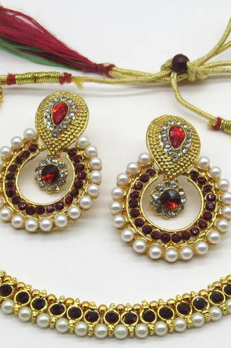 PEARL GOLDEN PLATED NECKLACE SET