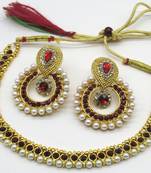 PEARL GOLDEN PLATED NECKLACE SET