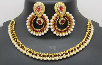 PEARL GOLDEN PLATED NECKLACE SET 2