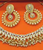 PEARL GOLDEN PLATED NECKLACE SET