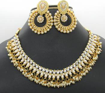 PEARL GOLDEN PLATED NECKLACE SET 2