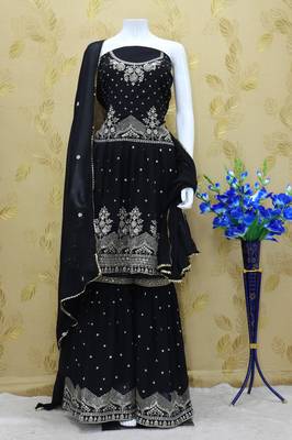 Women Designer Semi-Stitched Sharara Suit 3