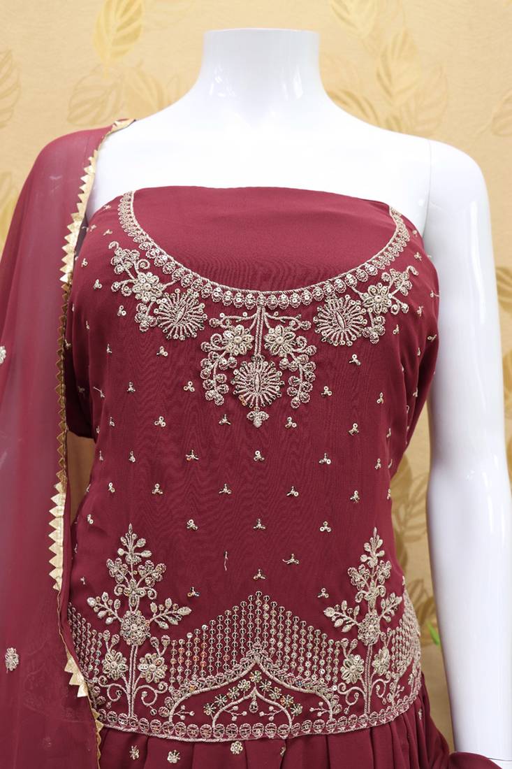 Women Designer Semi-Stitched Sharara Suit