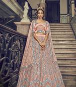 Pink Embroidered Semi-Stitched Lehenga Choli Set With Dupatta