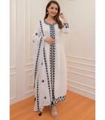  Women's Chanderi Viscose Top With Full Stitched Multi Sizes Straight Kurta 