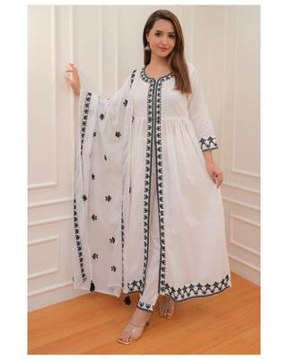  Women's Chanderi Viscose Top With Full Stitched Multi Sizes Straight Kurta  2